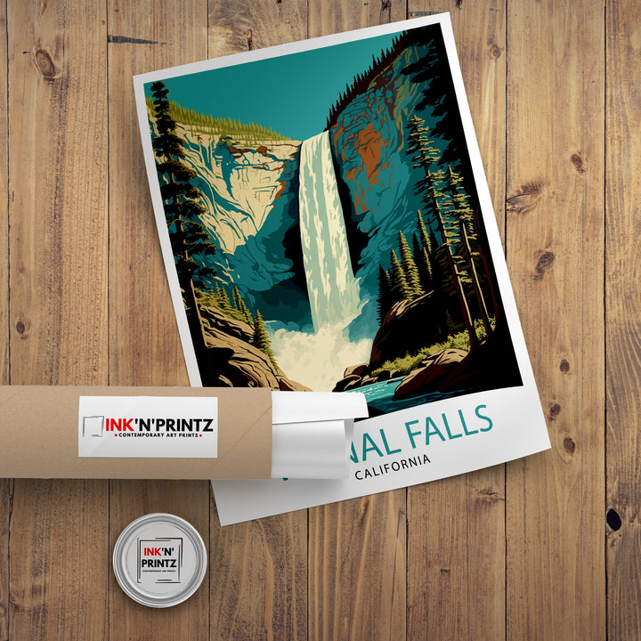 Vernal Falls Travel Poster