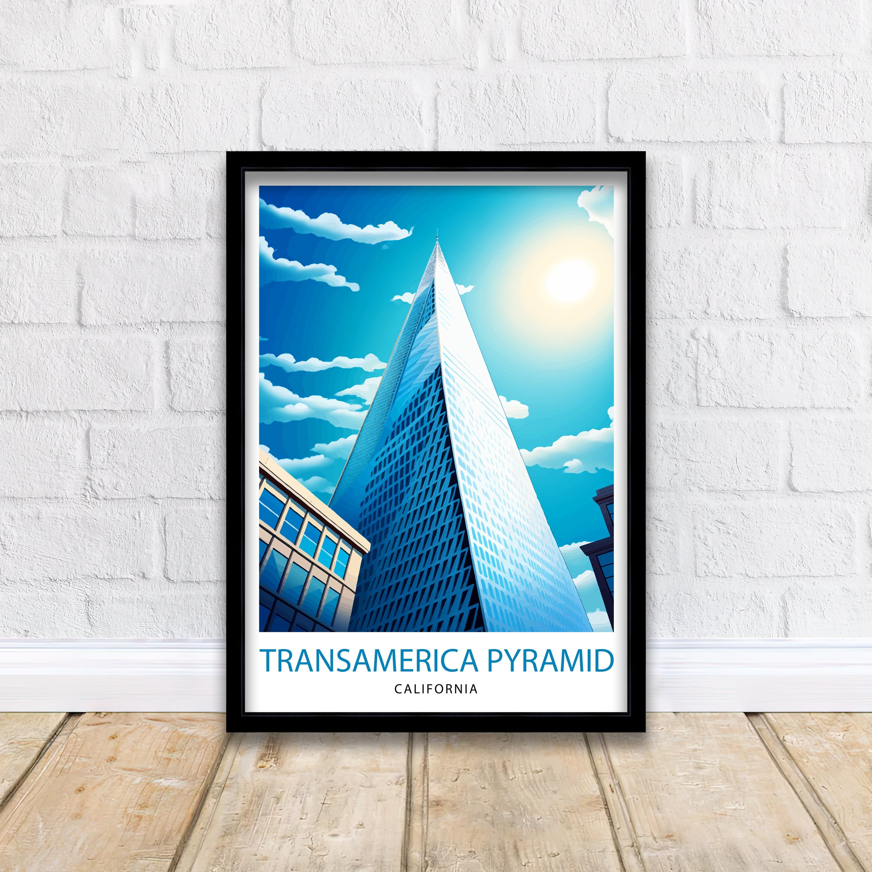 San Francisco Transamerica Pyramid Travel Print Wall Decor San Francisco Illustration California Gift Travel Poster San Francisco Home Decor