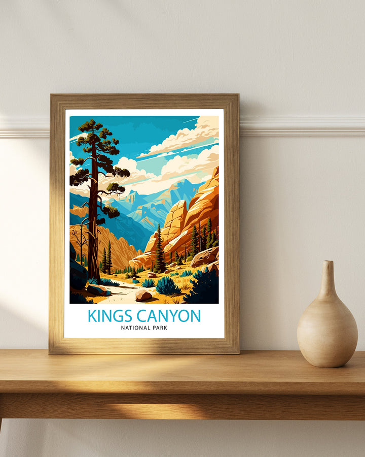 Kings Canyon National Park Travel Poster