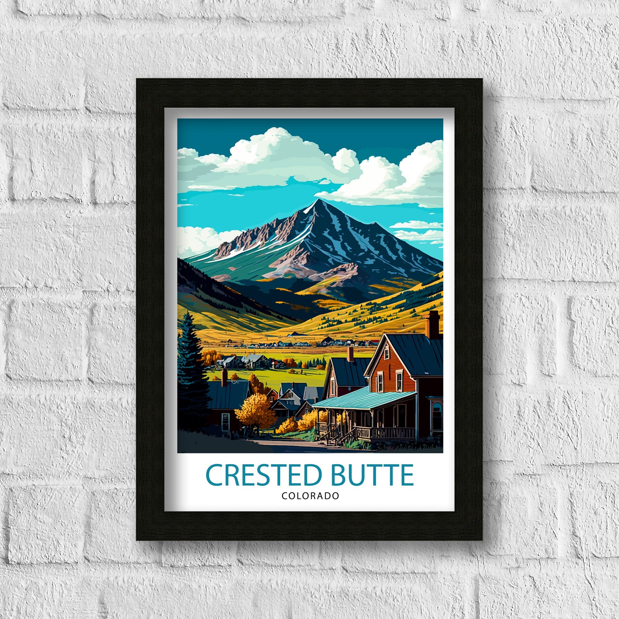 Mount Elbert Colorado Travel Poster Colorado Wall Art Mountain Landscape Print Colorado Adventure Decor Gift for Hikers