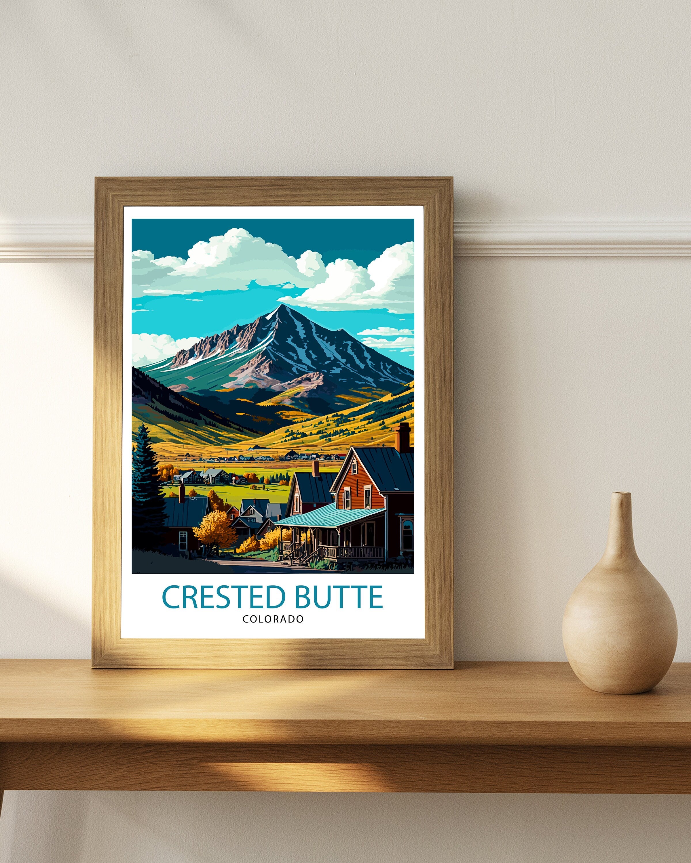 Mount Elbert Colorado Travel Poster Colorado Wall Art Mountain Landscape Print Colorado Adventure Decor Gift for Hikers