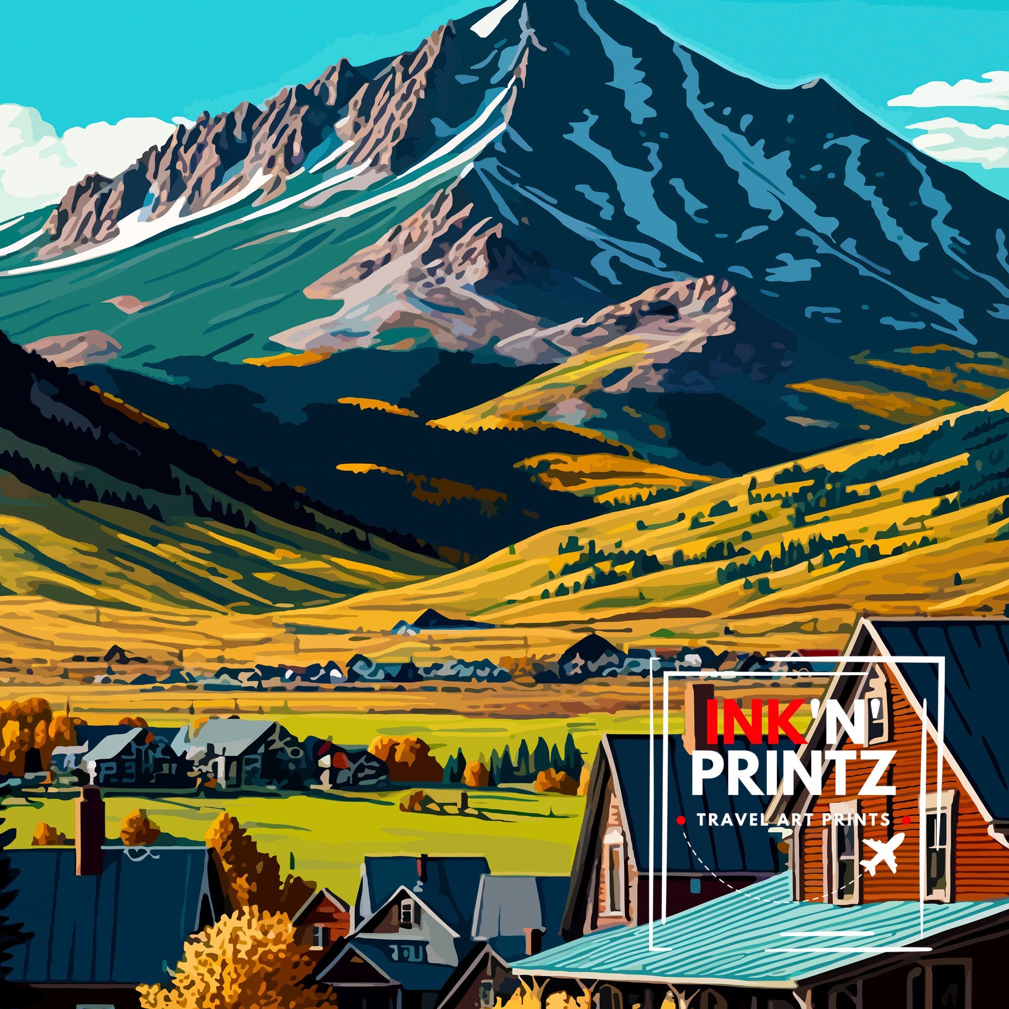 Mount Elbert Colorado Travel Poster Colorado Wall Art Mountain Landscape Print Colorado Adventure Decor Gift for Hikers