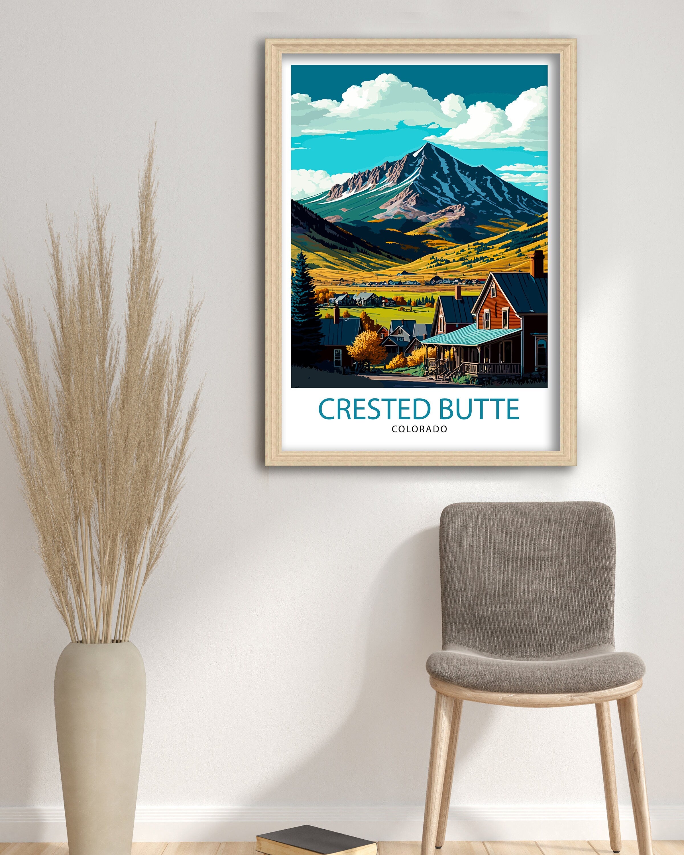 Mount Elbert Colorado Travel Poster Colorado Wall Art Mountain Landscape Print Colorado Adventure Decor Gift for Hikers