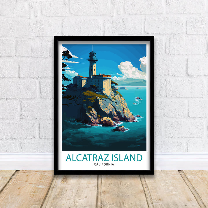 Alcatraz Island California Travel Poster