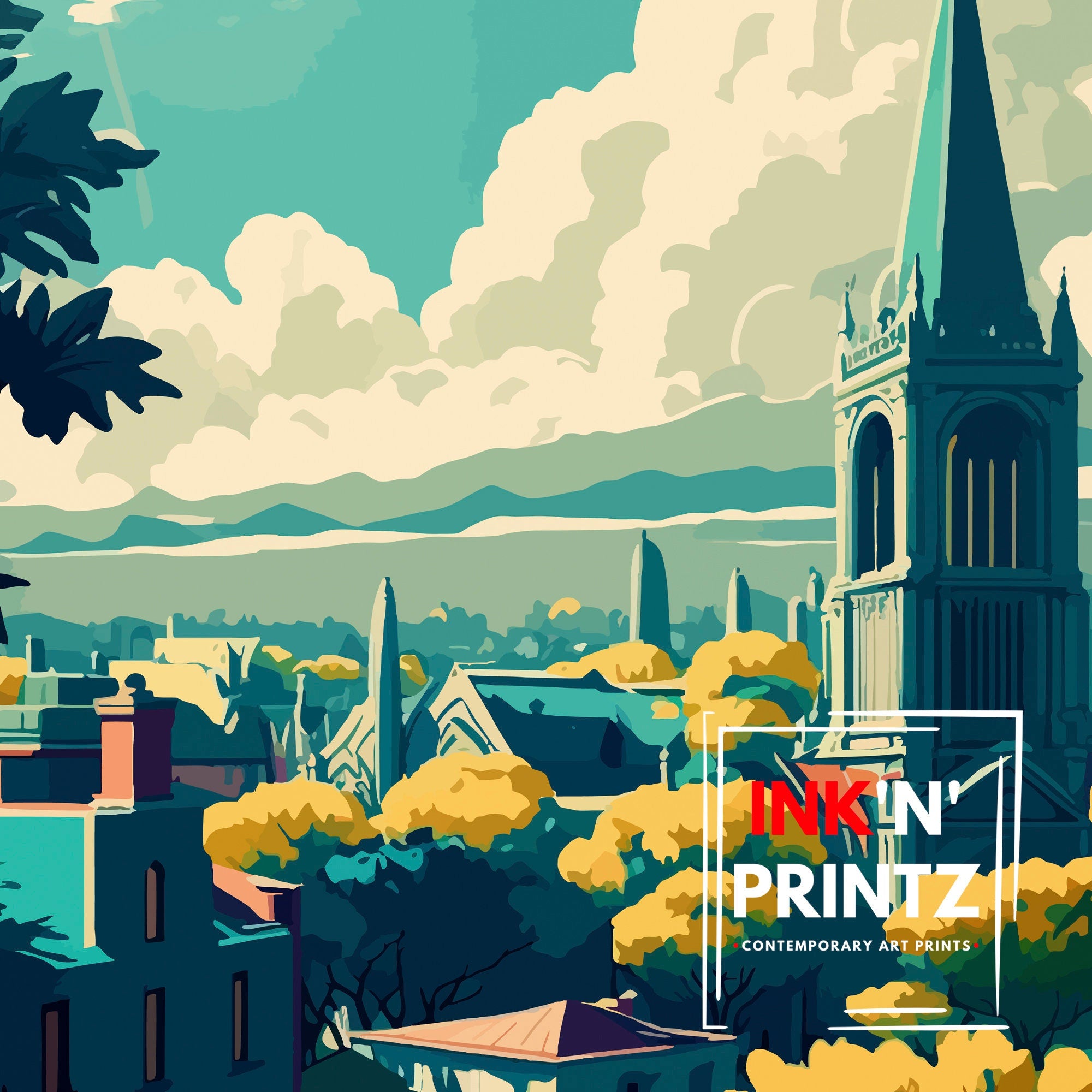 Berkeley California Travel Print| Berkeley Wall Art Berkeley Poster California Travel Print Travel Gift | Home Decor