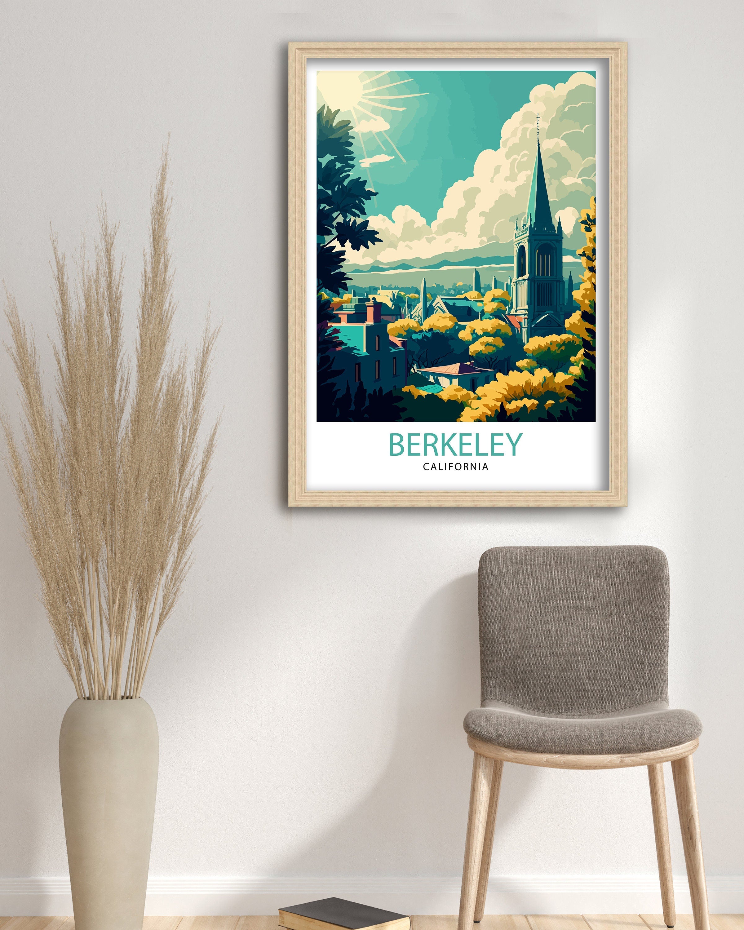 Berkeley California Travel Print| Berkeley Wall Art Berkeley Poster California Travel Print Travel Gift | Home Decor
