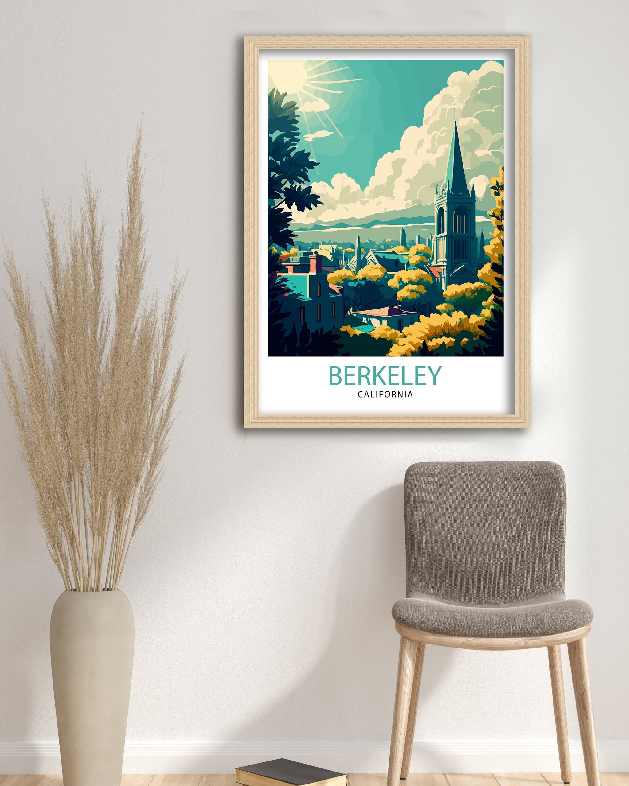 Berkeley California Travel Print| Berkeley Wall Art Berkeley Poster California Travel Print Travel Gift | Home Decor