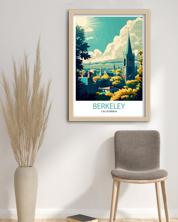 Berkeley California Travel Poster