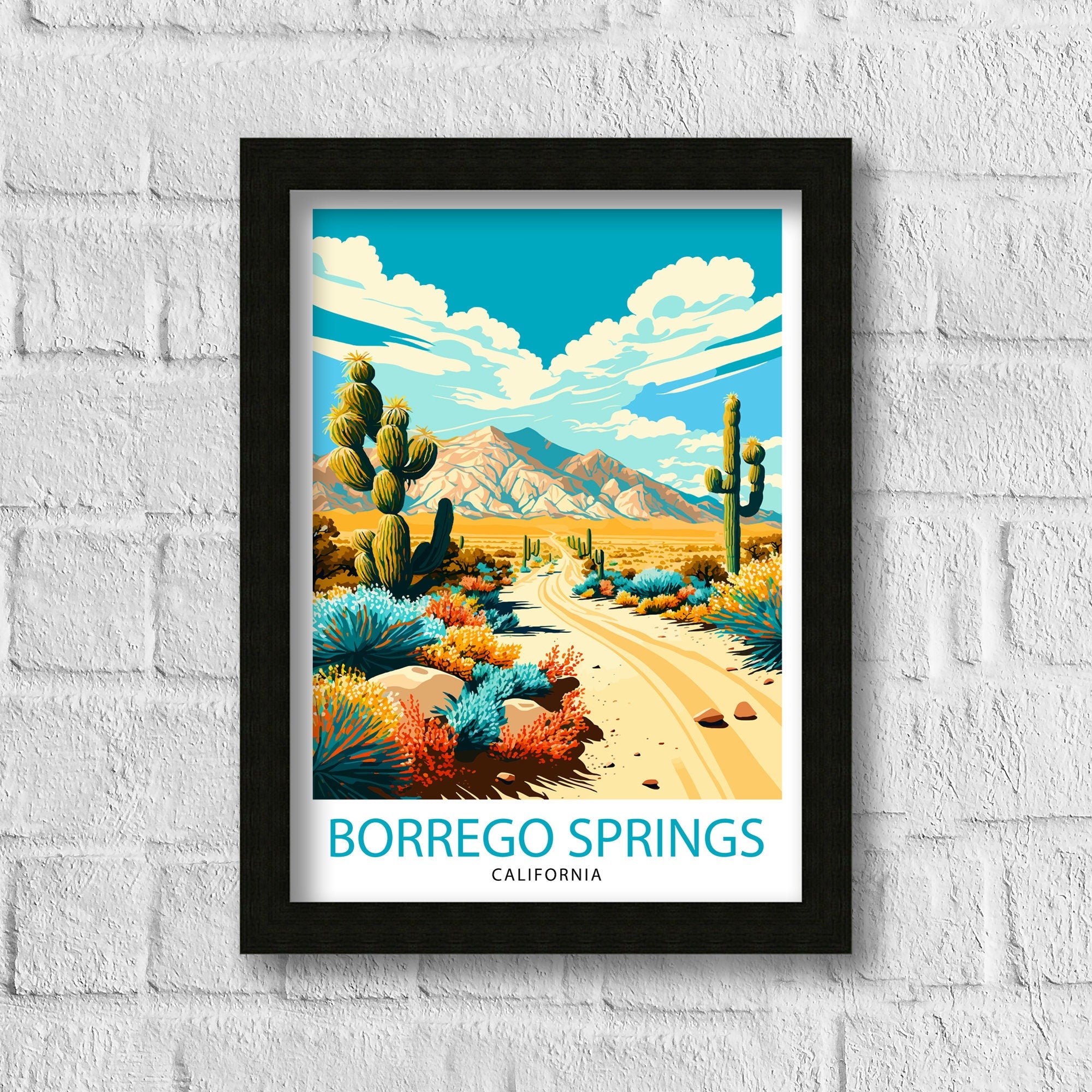 Borrego Springs California Art Print | Desert Travel Poster
