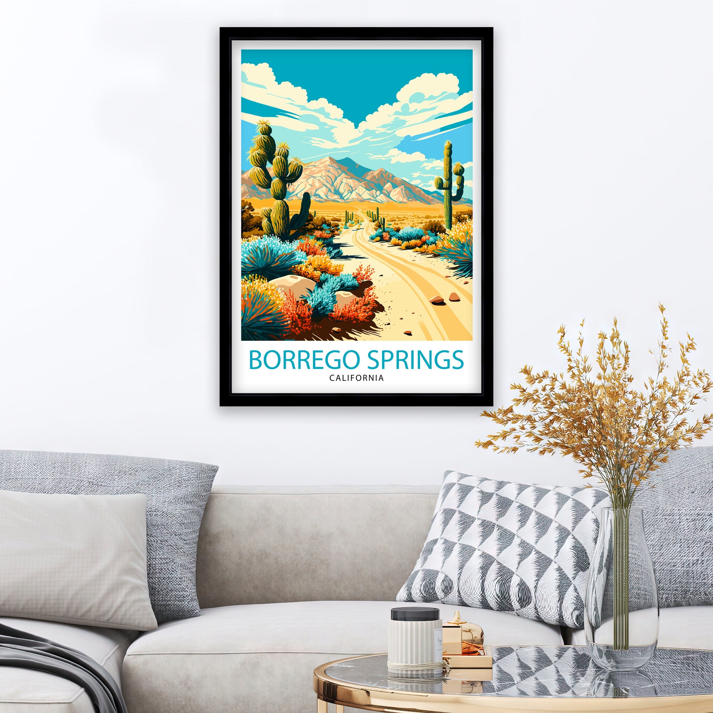 Borrego Springs California Art Print | Desert Travel Poster