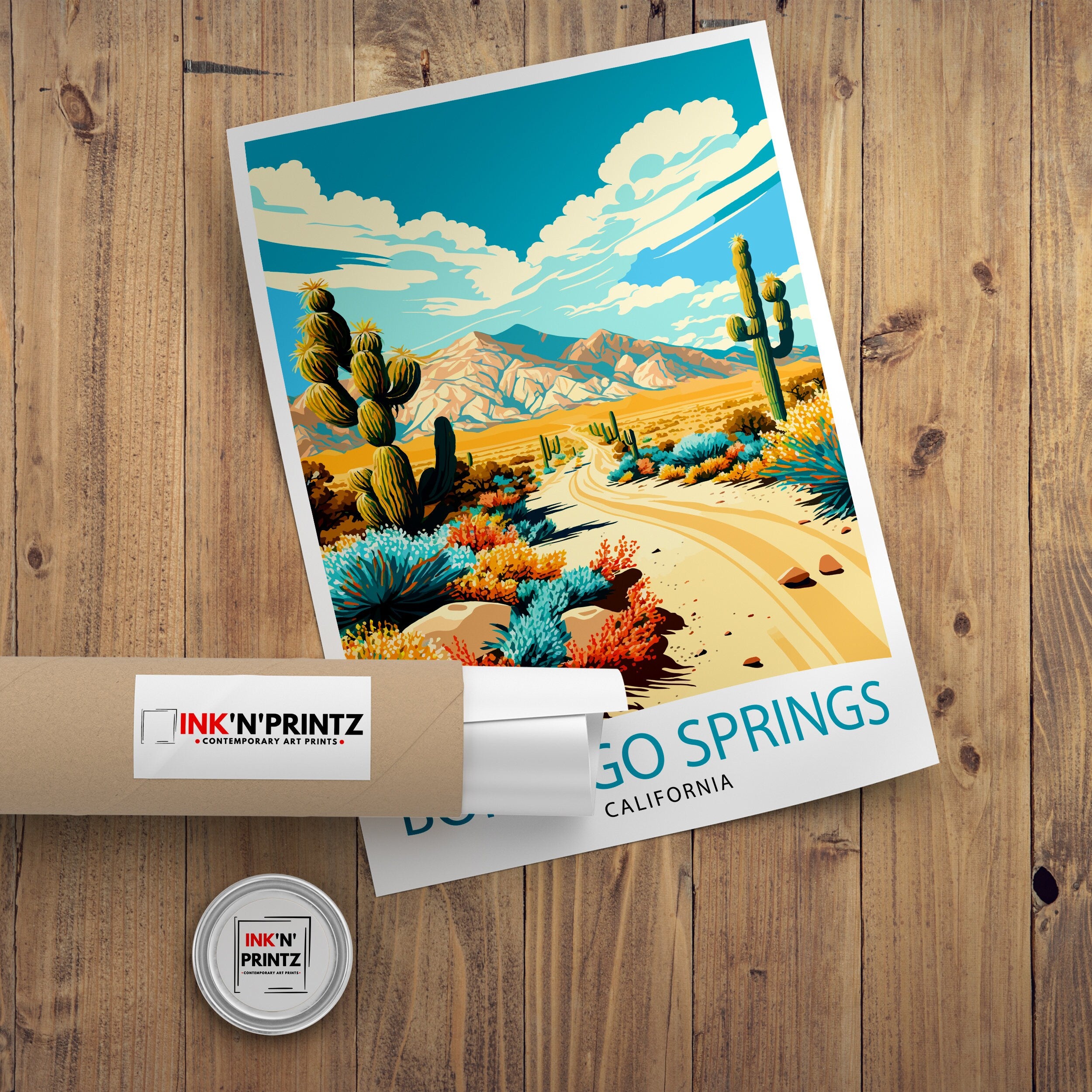 Borrego Springs California Art Print | Desert Travel Poster