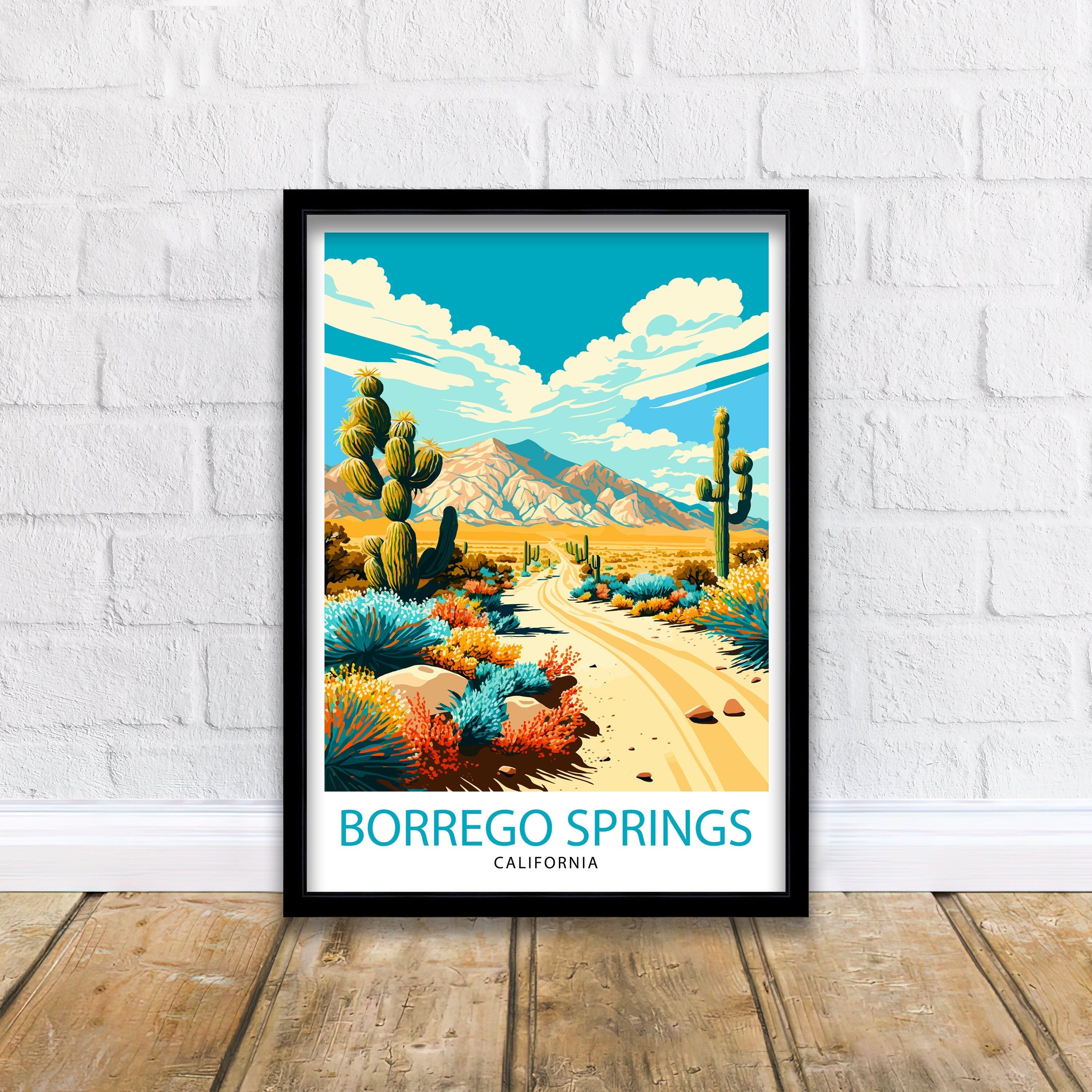 Borrego Springs California Art Print | Desert Travel Poster