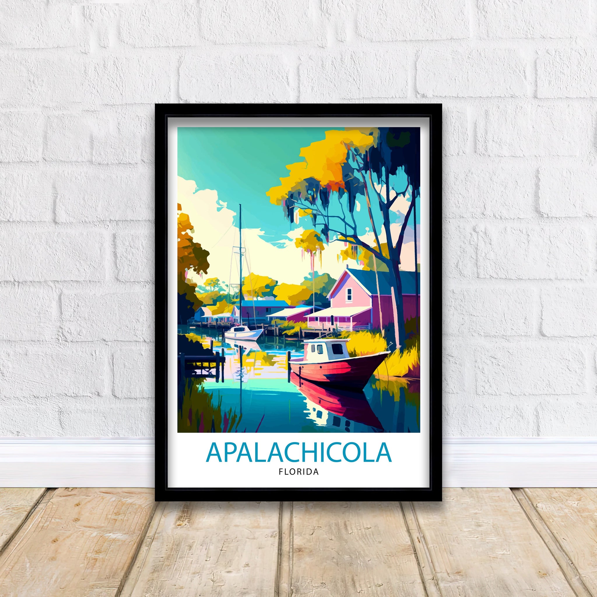 Apalachicola Florida Travel Print| Apalachicola Wall Decor Apalachicola Poster Florida Travel Prints Apalachicola Art Print Apalachicola