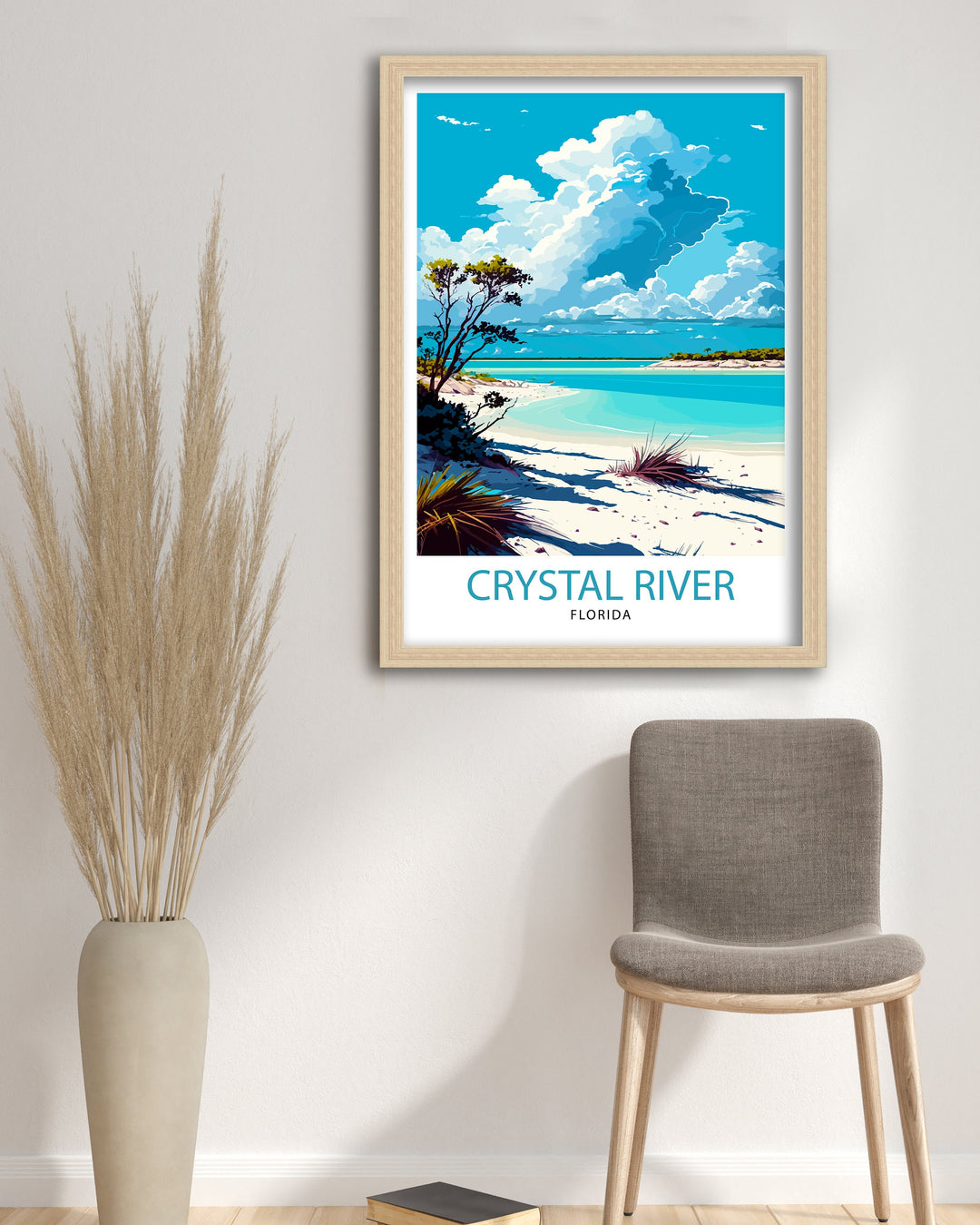 Crystal River Florida Travel Poster Crystal River