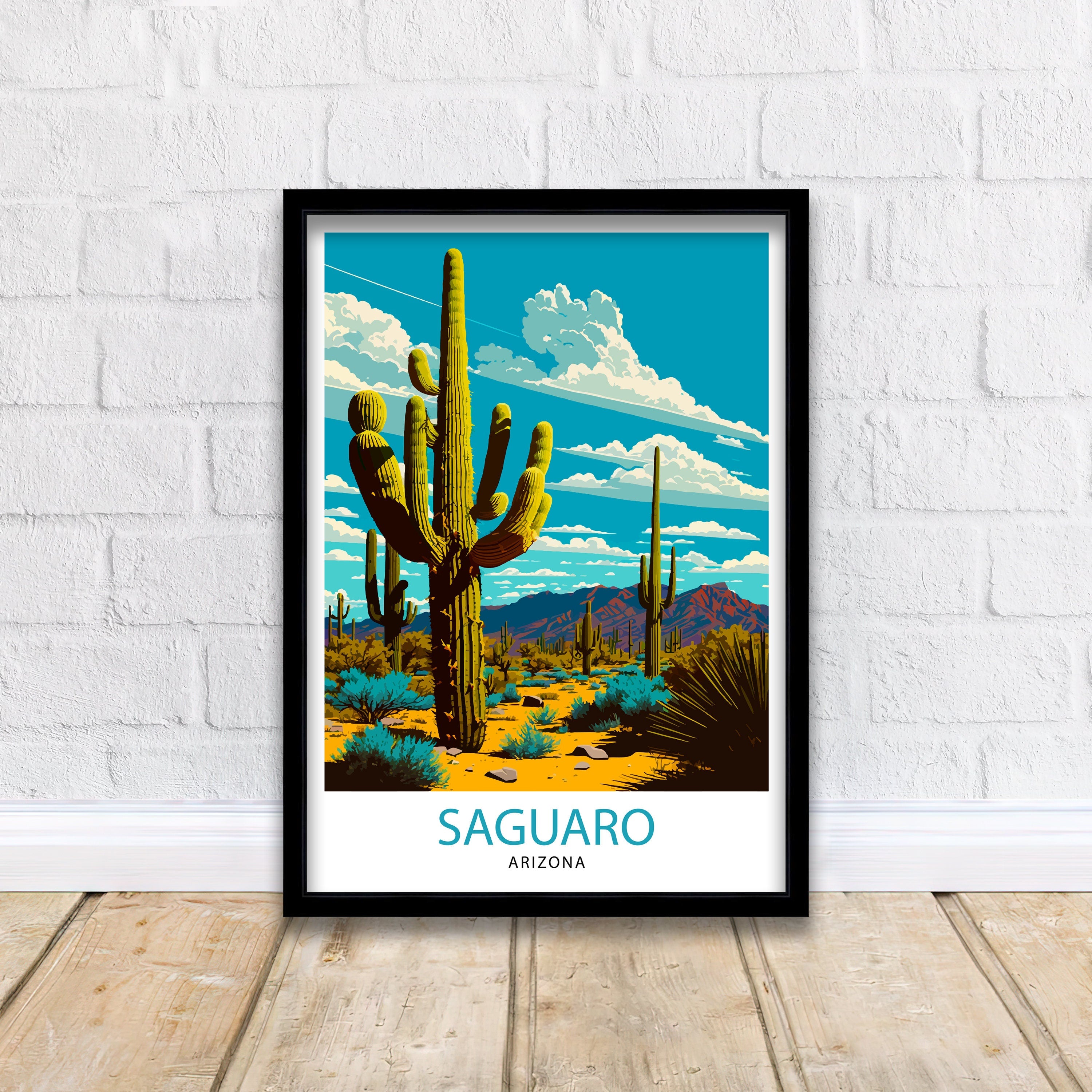 Saguaro Arizona Travel Print Saguaro Wall Decor Saguaro Poster Arizona Travel Prints Saguaro Art Print Saguaro Illustration Saguaro Wall Art