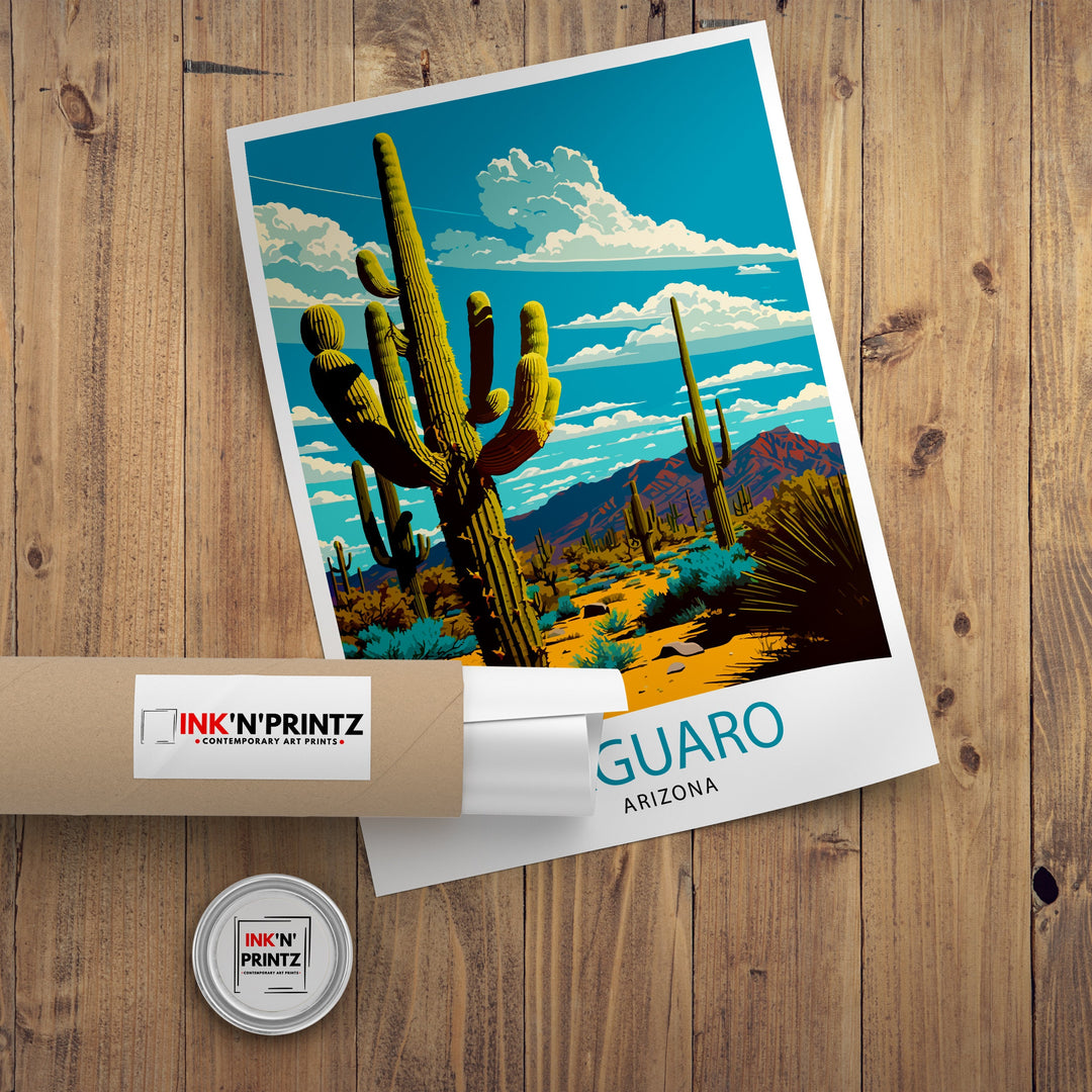 Saguaro Arizona Travel Poster Saguaro