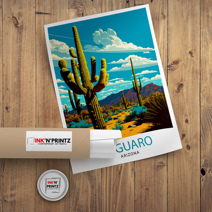 Saguaro Arizona Travel Poster Saguaro