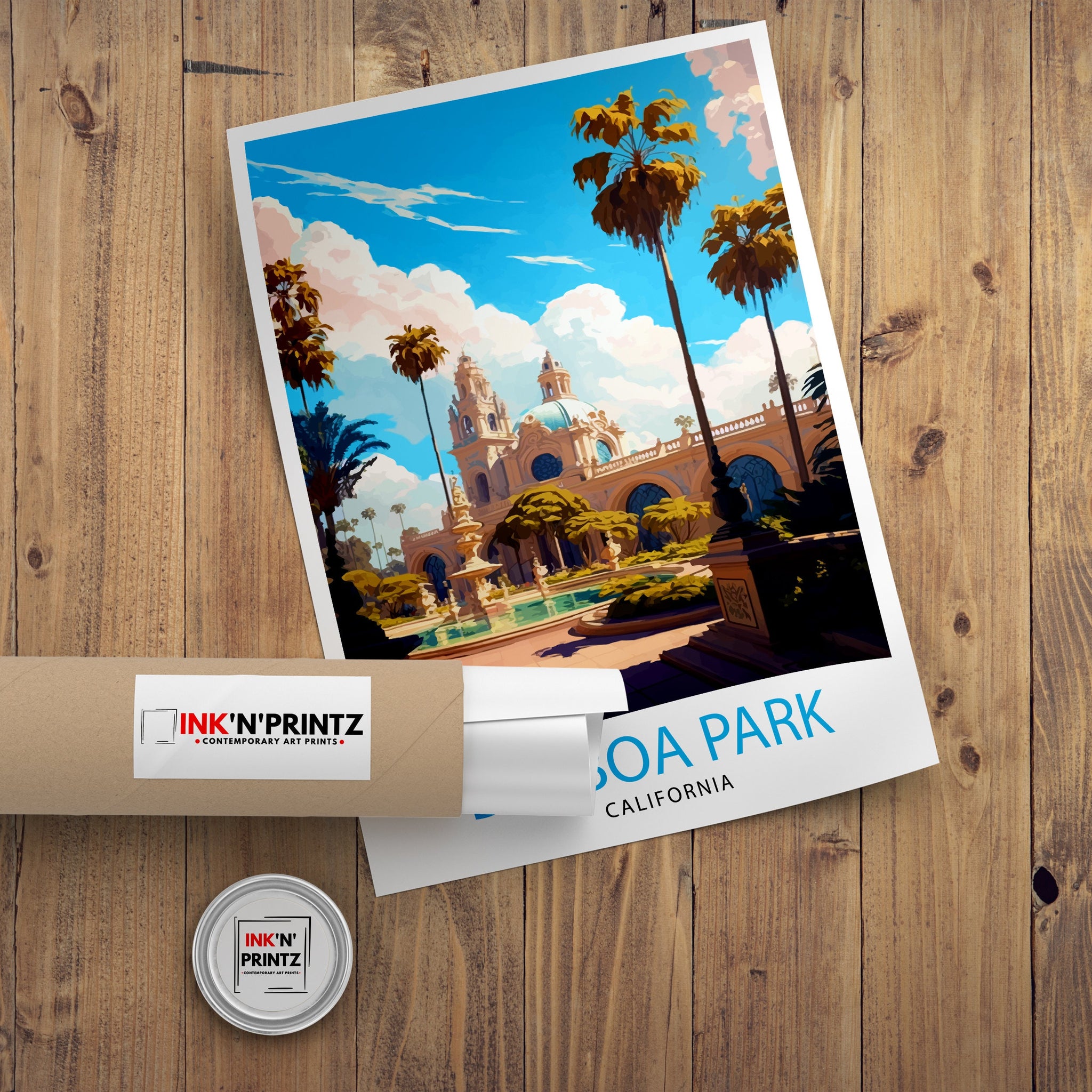 Balboa Park California Travel Print| Balboa Park Wall Art California Home Decor Balboa Park Illustration Travel Poster Gift