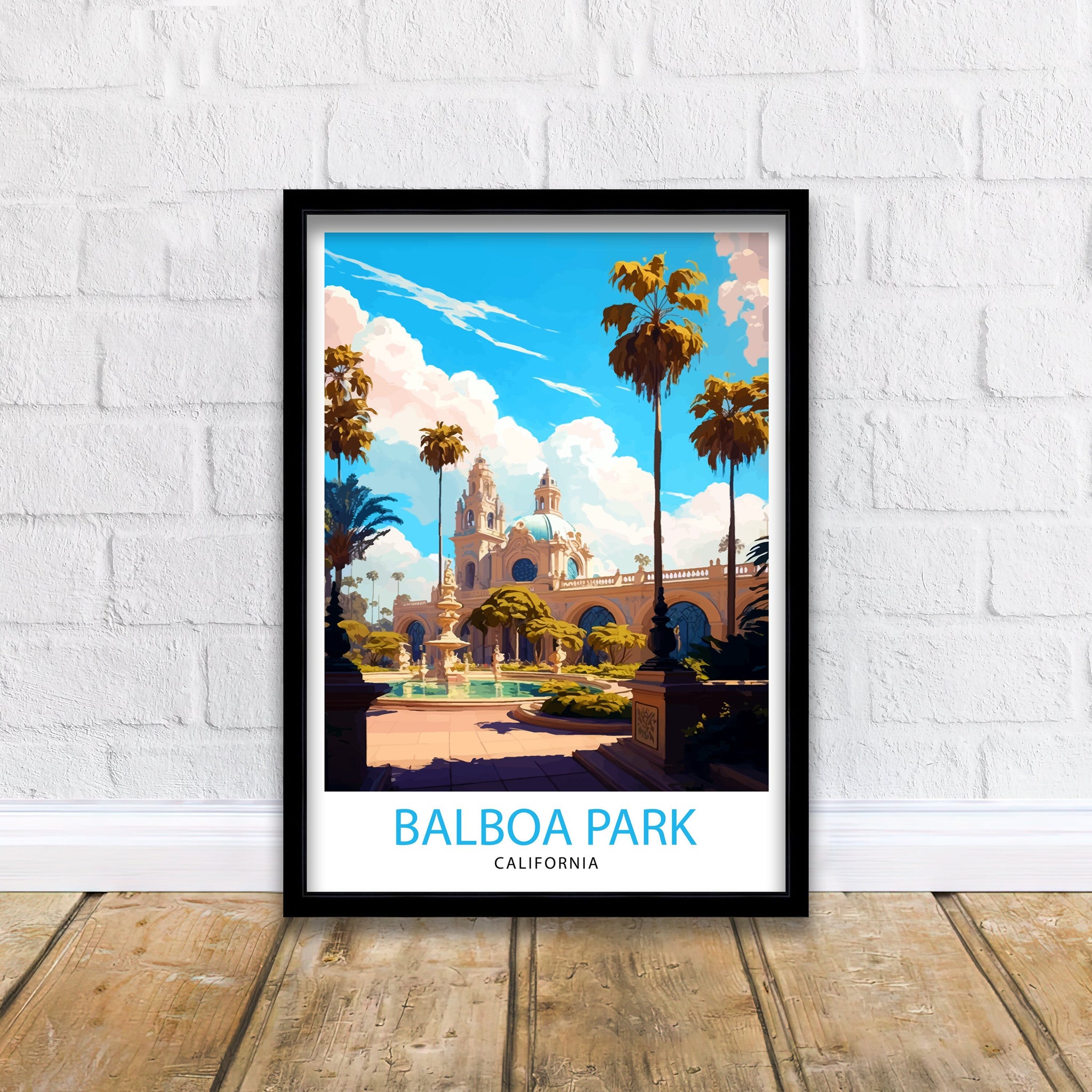 Balboa Park California Travel Print| Balboa Park Wall Art California Home Decor Balboa Park Illustration Travel Poster Gift