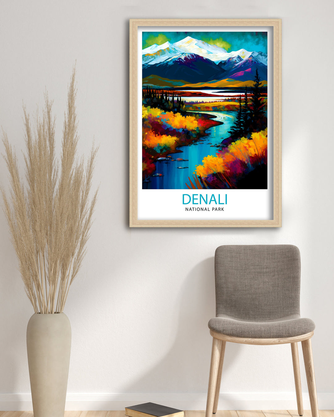 Denali National Park Alaska Travel Poster Denali