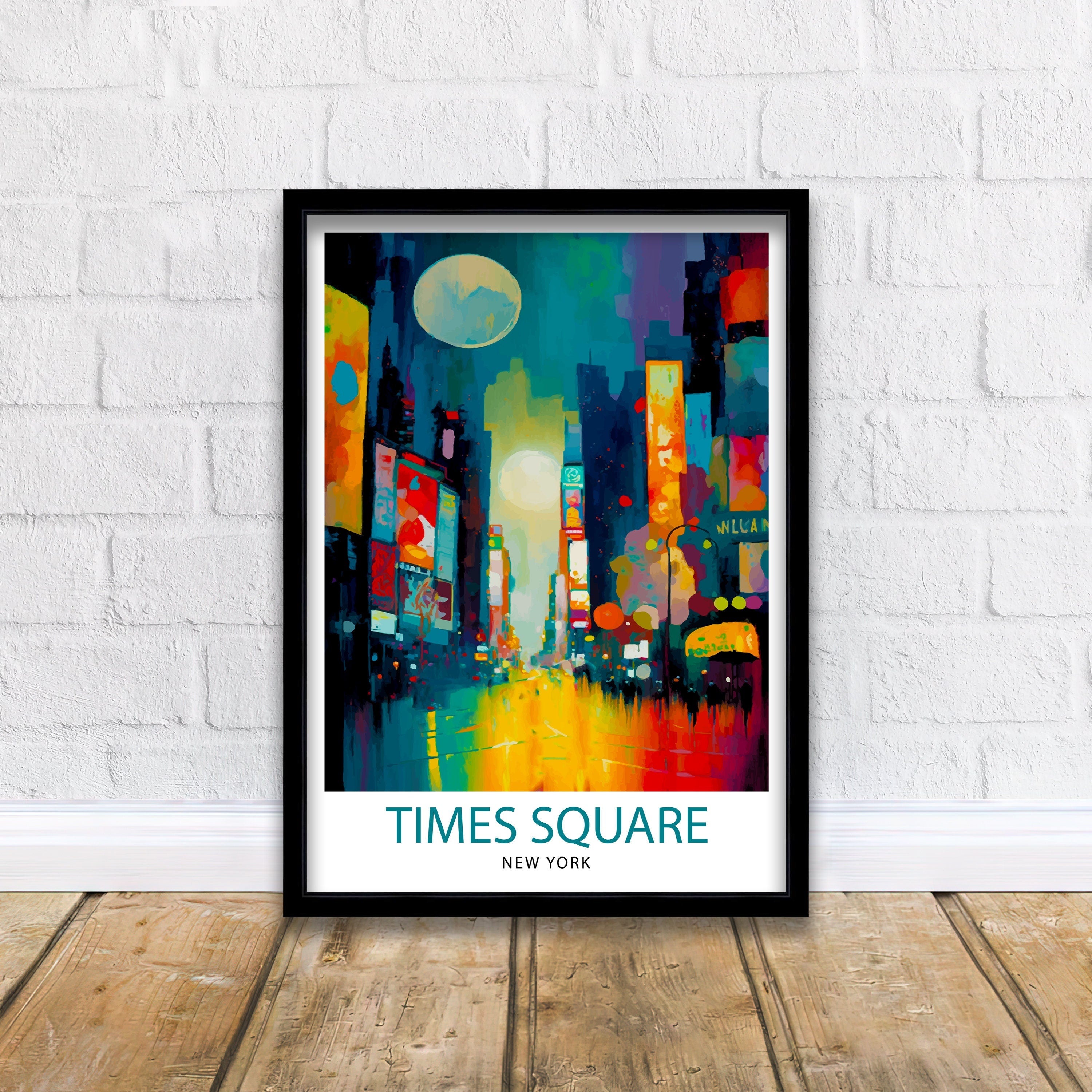 Time Square New York Travel Print| Time Square Wall Decor New York City Travel Poster Time Square Art Print Time Square