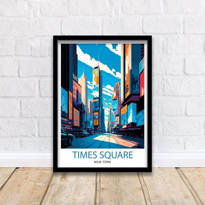 Time Square New York Travel Poster