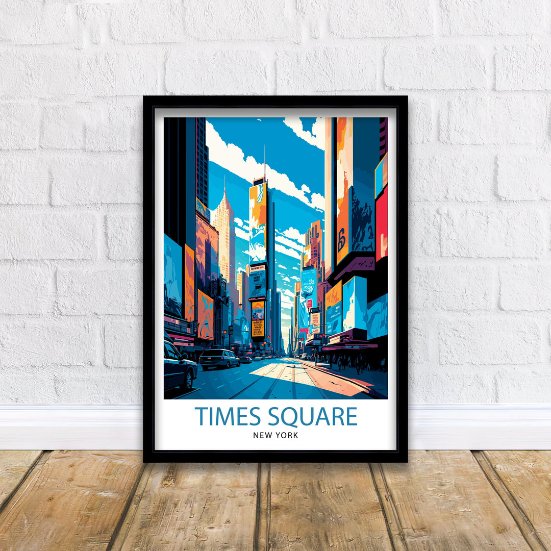 Time Square New York Travel Poster