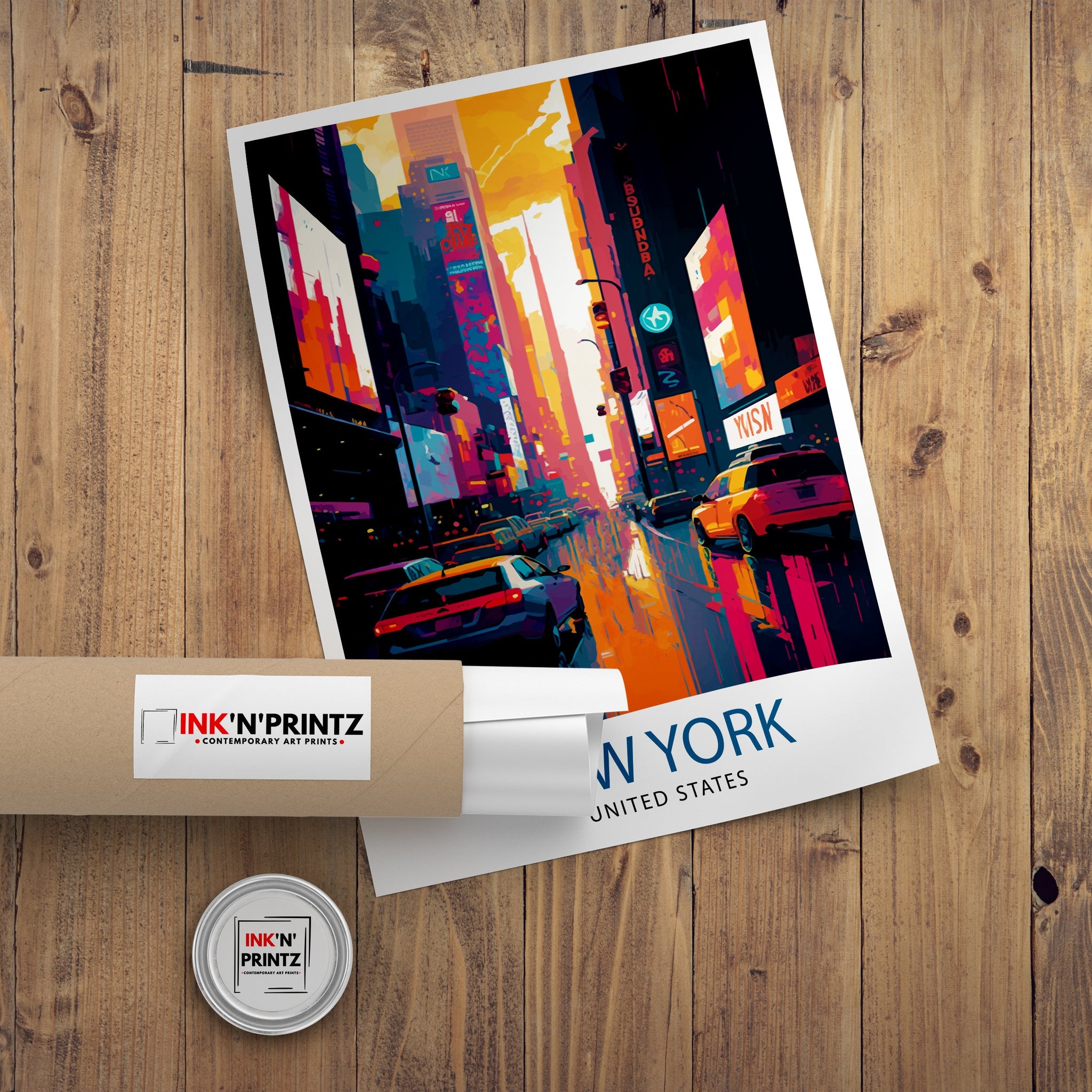 Time Square New York Travel Print| Time Square Wall Decor New York City Travel Poster Time Square Art Print Time Square