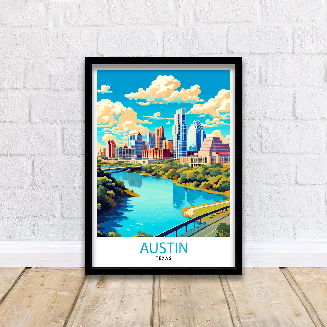 Austin Texas Travel Poster