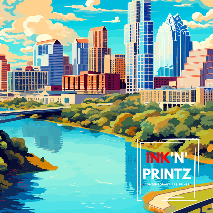 Austin Texas Travel Poster