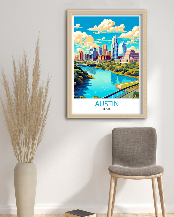 Austin Texas Travel Poster