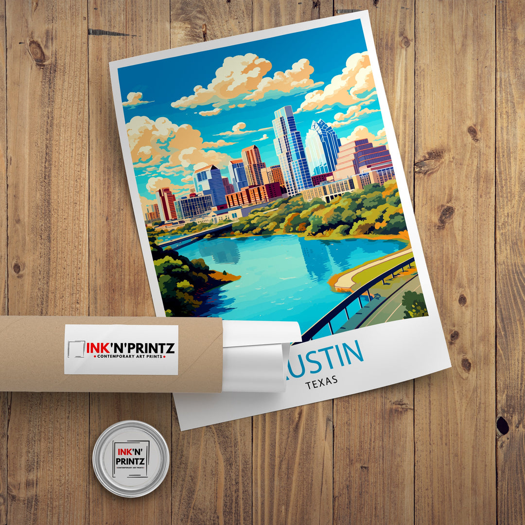 Austin Texas Travel Poster