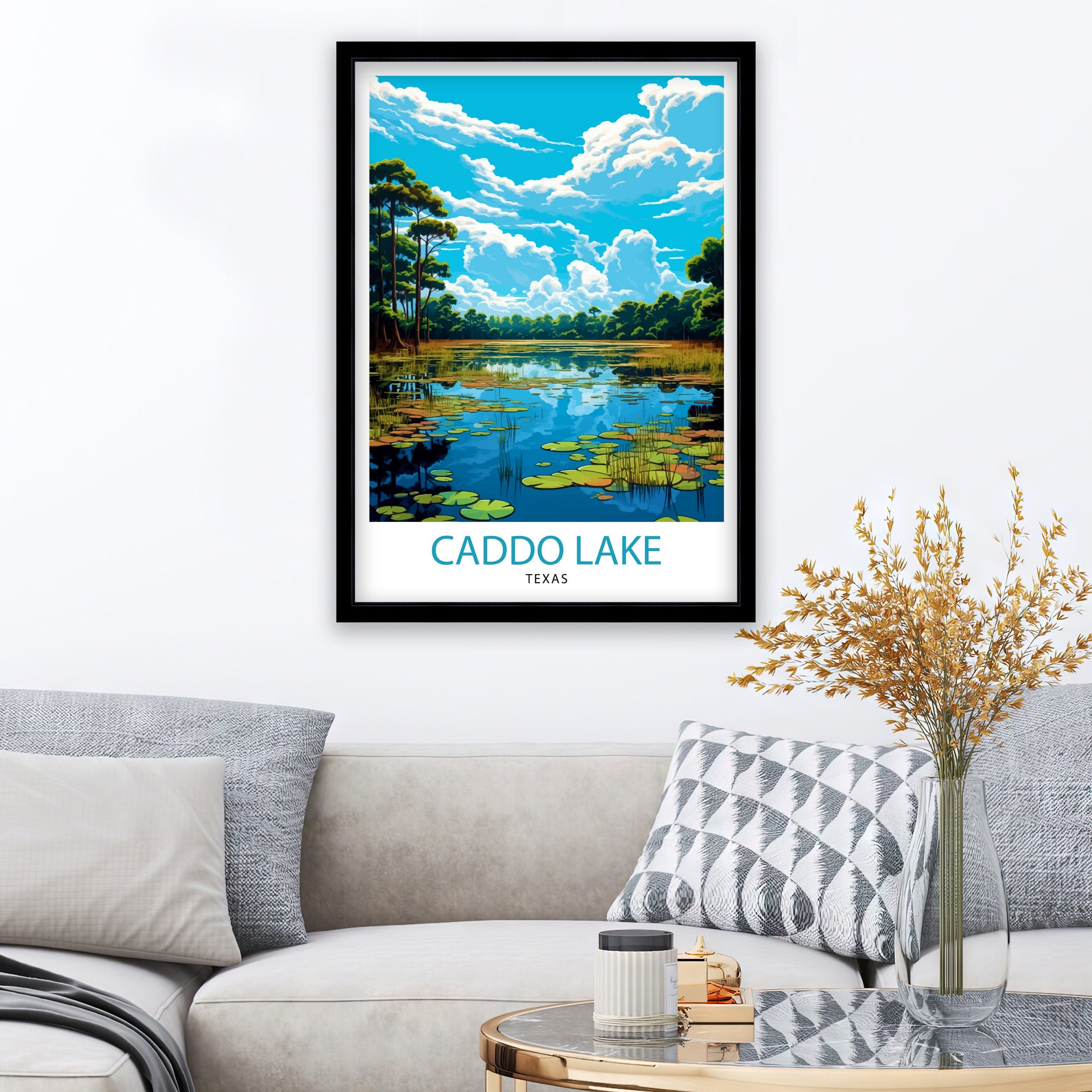 Caddo Lake Texas Travel Print| Caddo Lake Wall Art Caddo Lake Home Decor Texas Travel Poster Caddo Lake Art Print