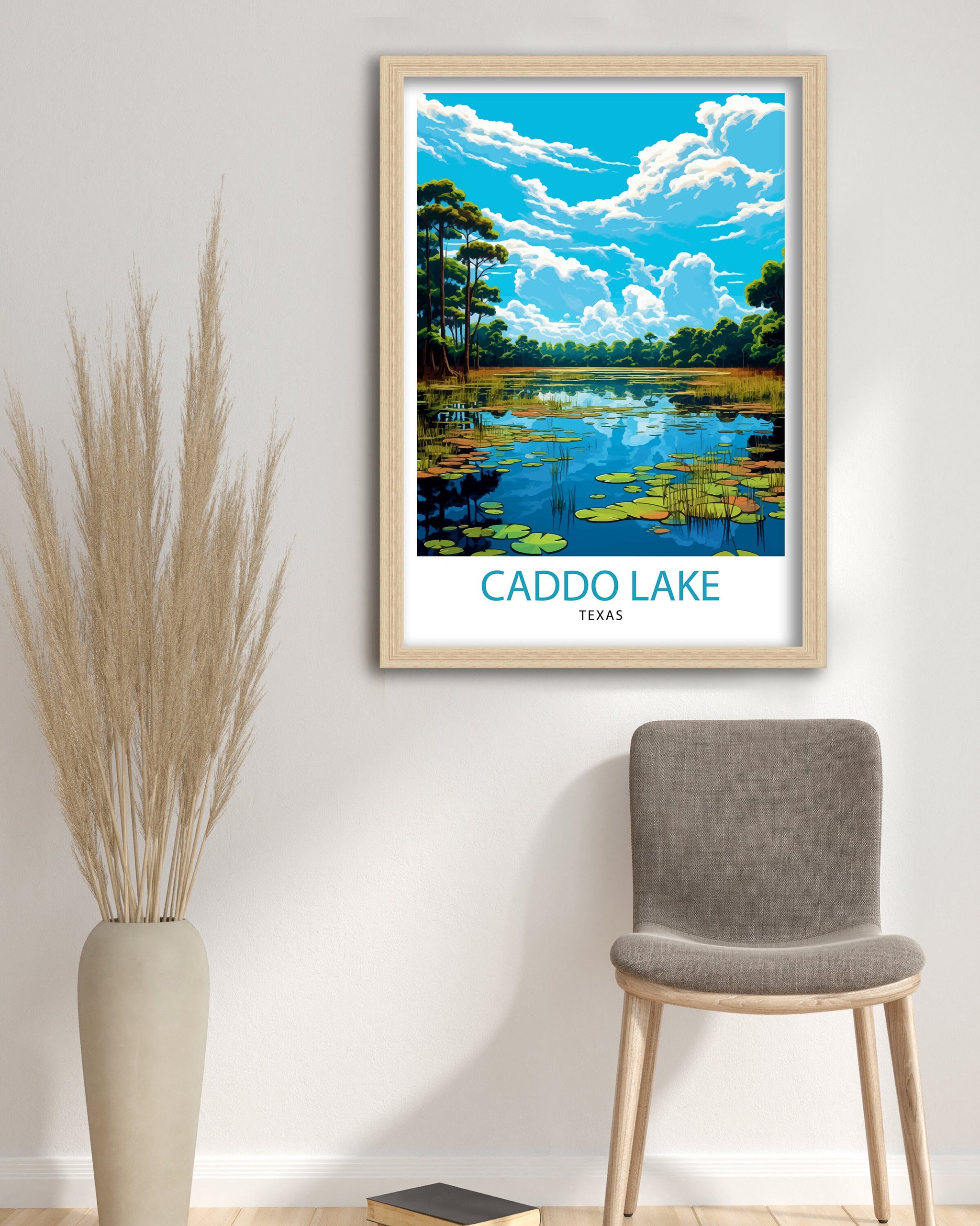 Caddo Lake Texas Travel Print| Caddo Lake Wall Art Caddo Lake Home Decor Texas Travel Poster Caddo Lake Art Print