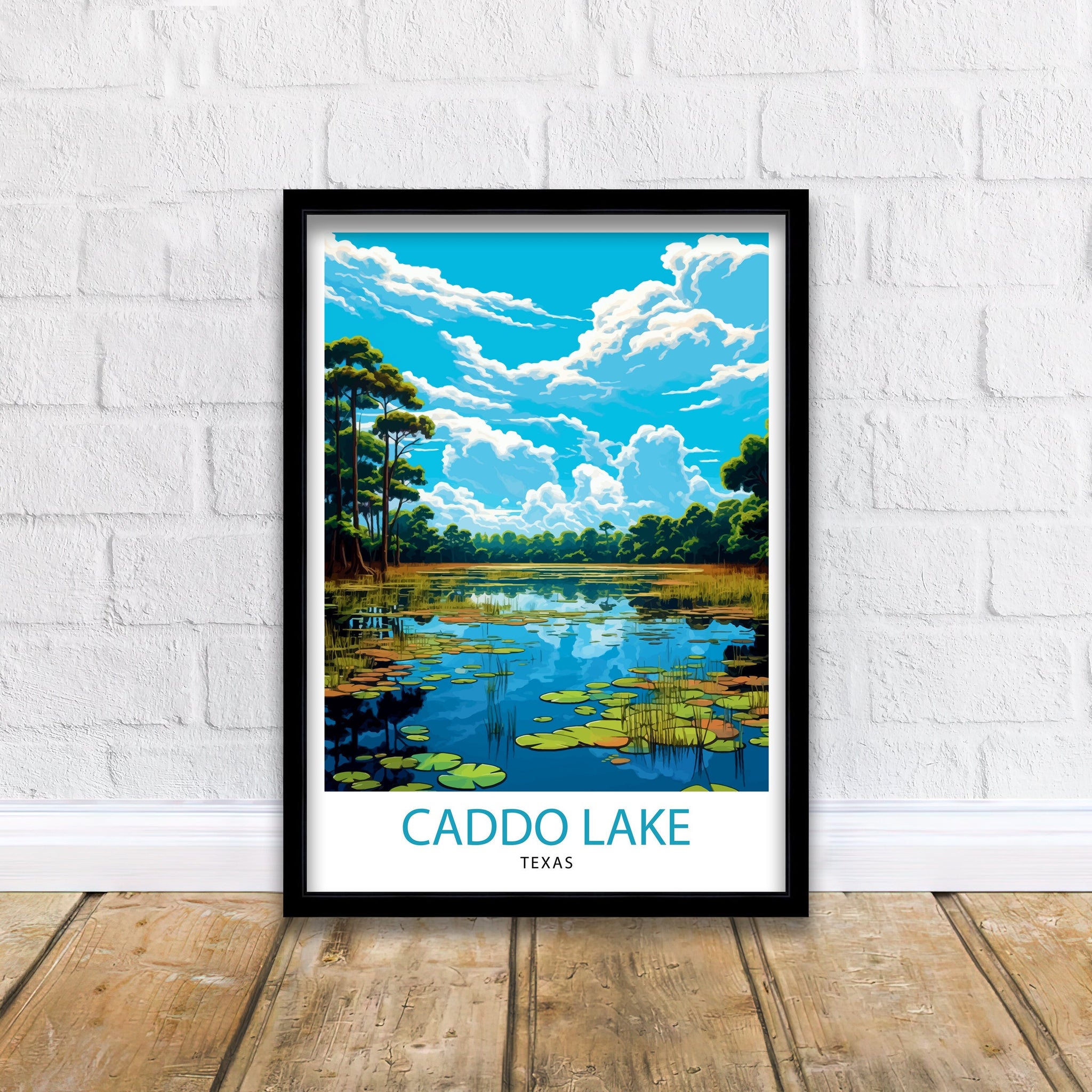 Caddo Lake Texas Travel Print| Caddo Lake Wall Art Caddo Lake Home Decor Texas Travel Poster Caddo Lake Art Print
