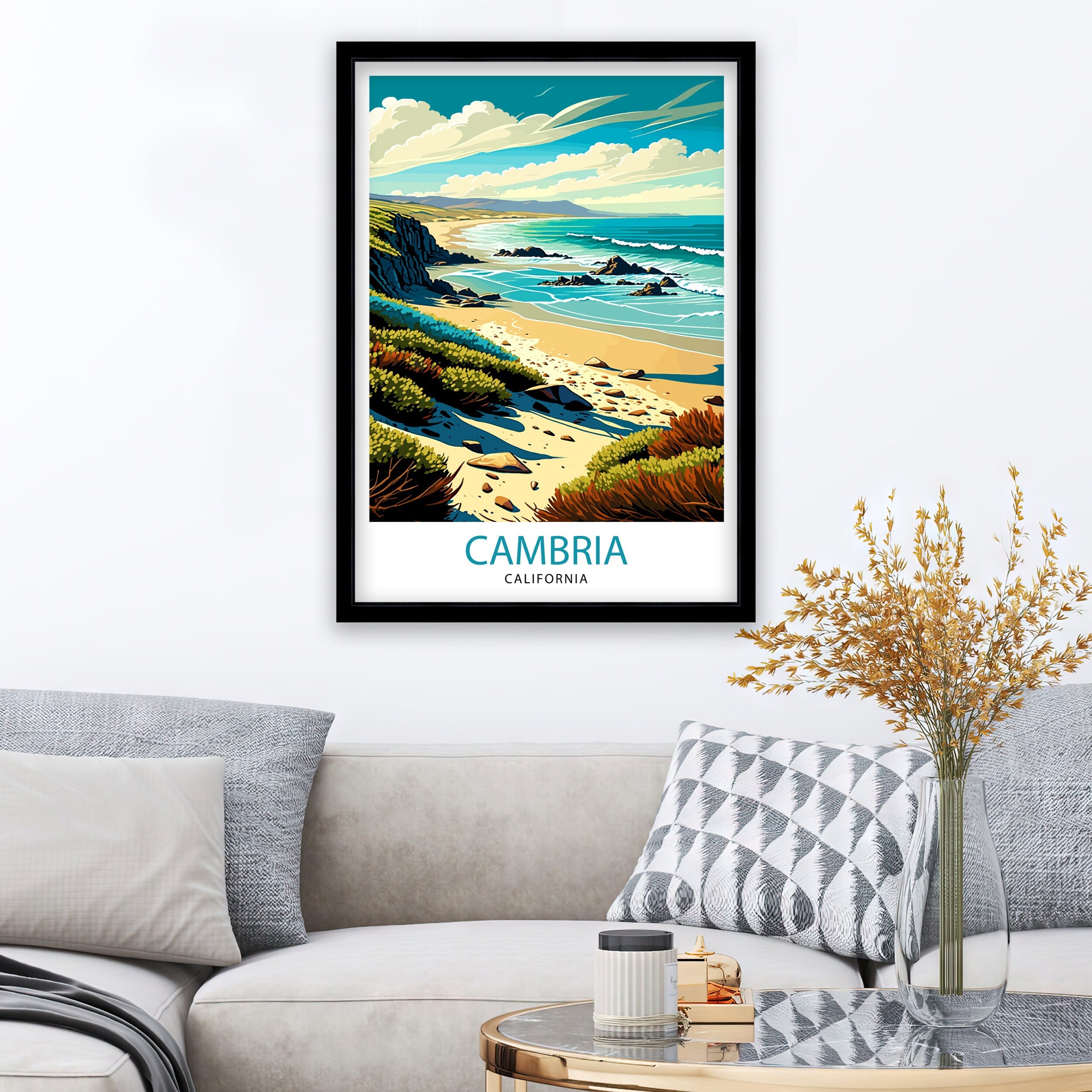 Cambria California Travel Poster