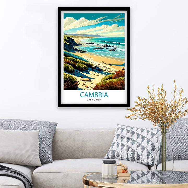 Cambria California Travel Poster