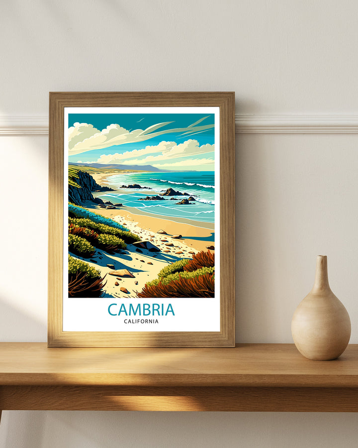 Cambria California Travel Poster