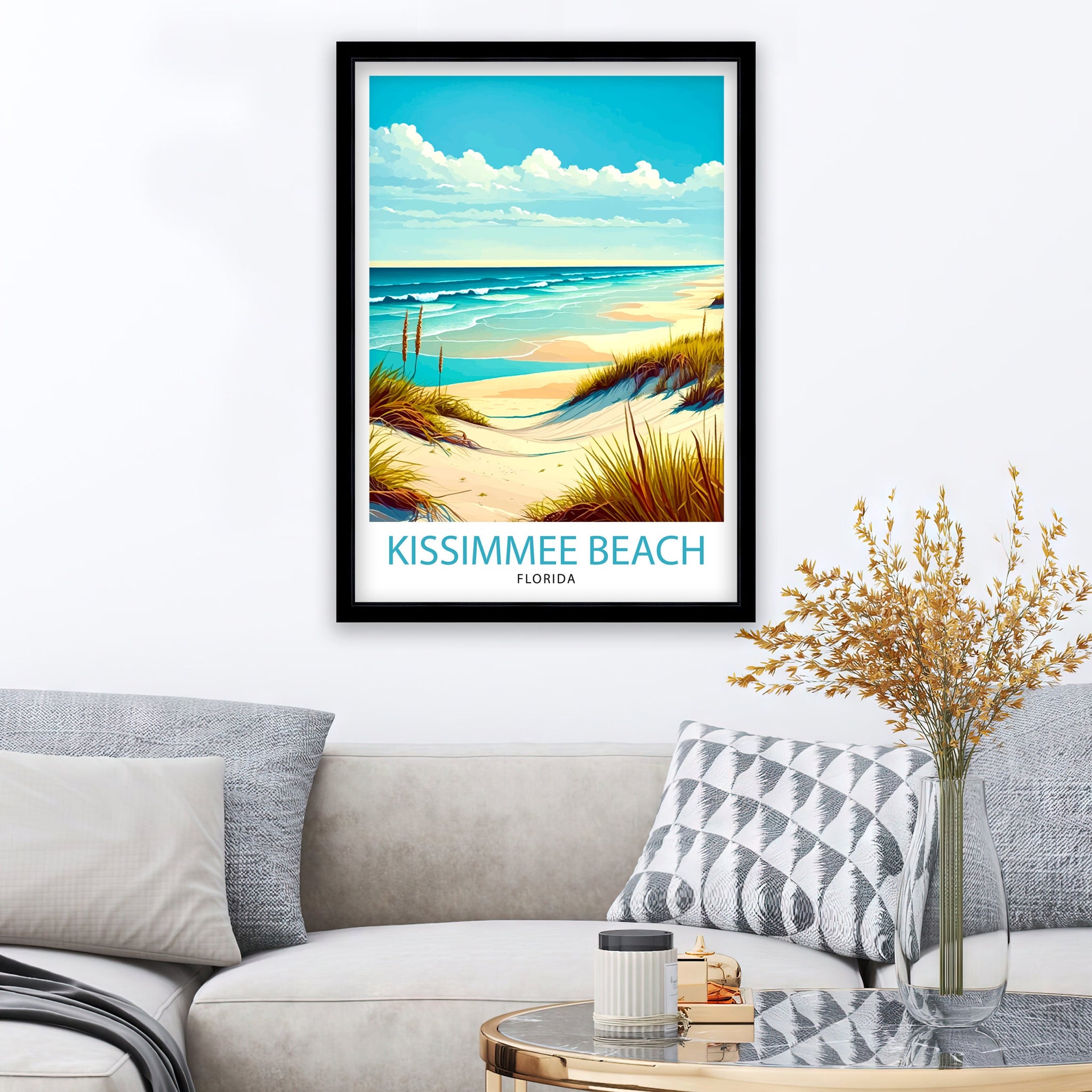 Kissimmee Florida Travel Print| Kissimmee Wall Art Kissimmee Cityscape Print Florida Travel Poster Kissimmee Home Decor Gift for Travelers