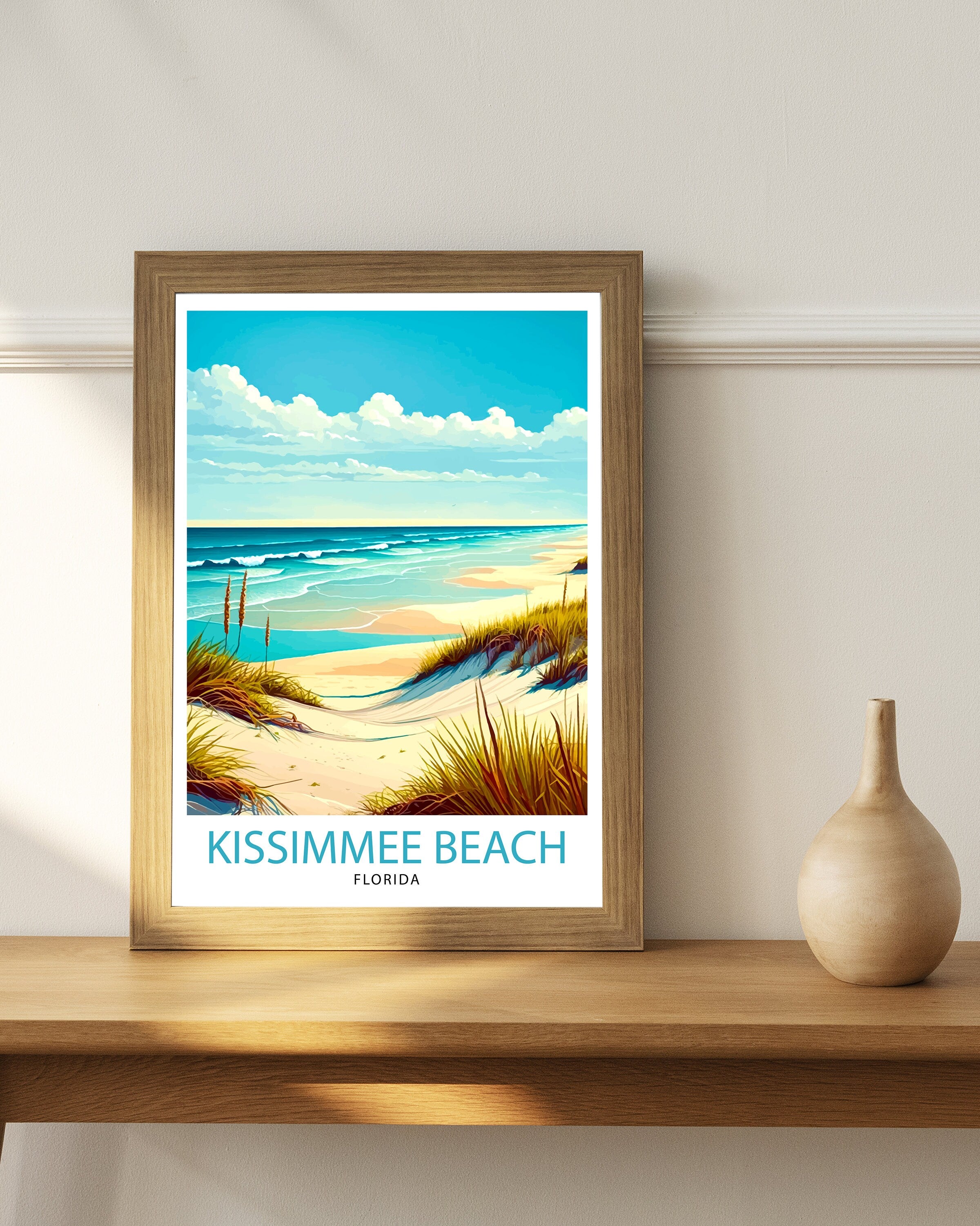 Kissimmee Florida Travel Print| Kissimmee Wall Art Kissimmee Cityscape Print Florida Travel Poster Kissimmee Home Decor Gift for Travelers