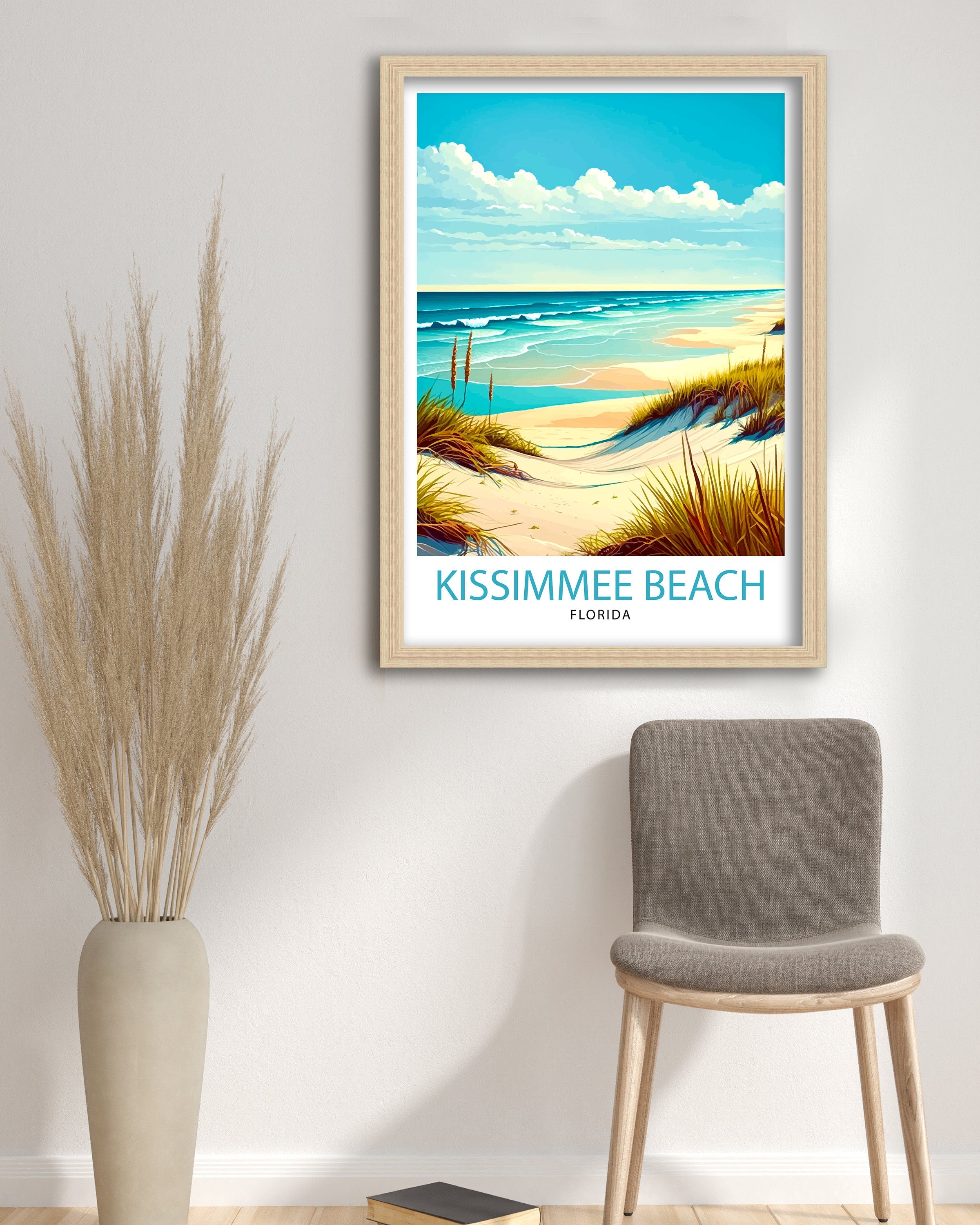 Kissimmee Florida Travel Print| Kissimmee Wall Art Kissimmee Cityscape Print Florida Travel Poster Kissimmee Home Decor Gift for Travelers