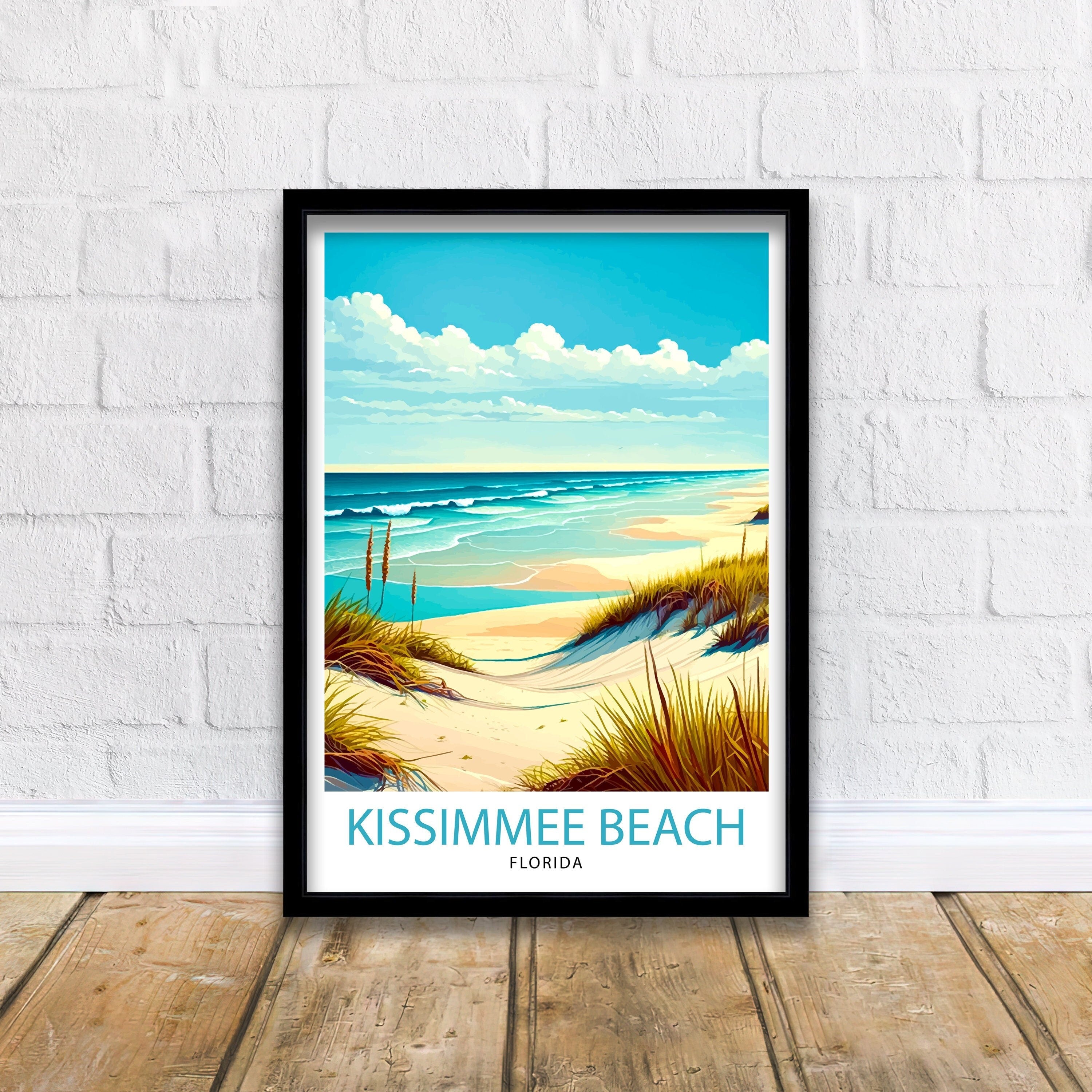 Kissimmee Florida Travel Print| Kissimmee Wall Art Kissimmee Cityscape Print Florida Travel Poster Kissimmee Home Decor Gift for Travelers