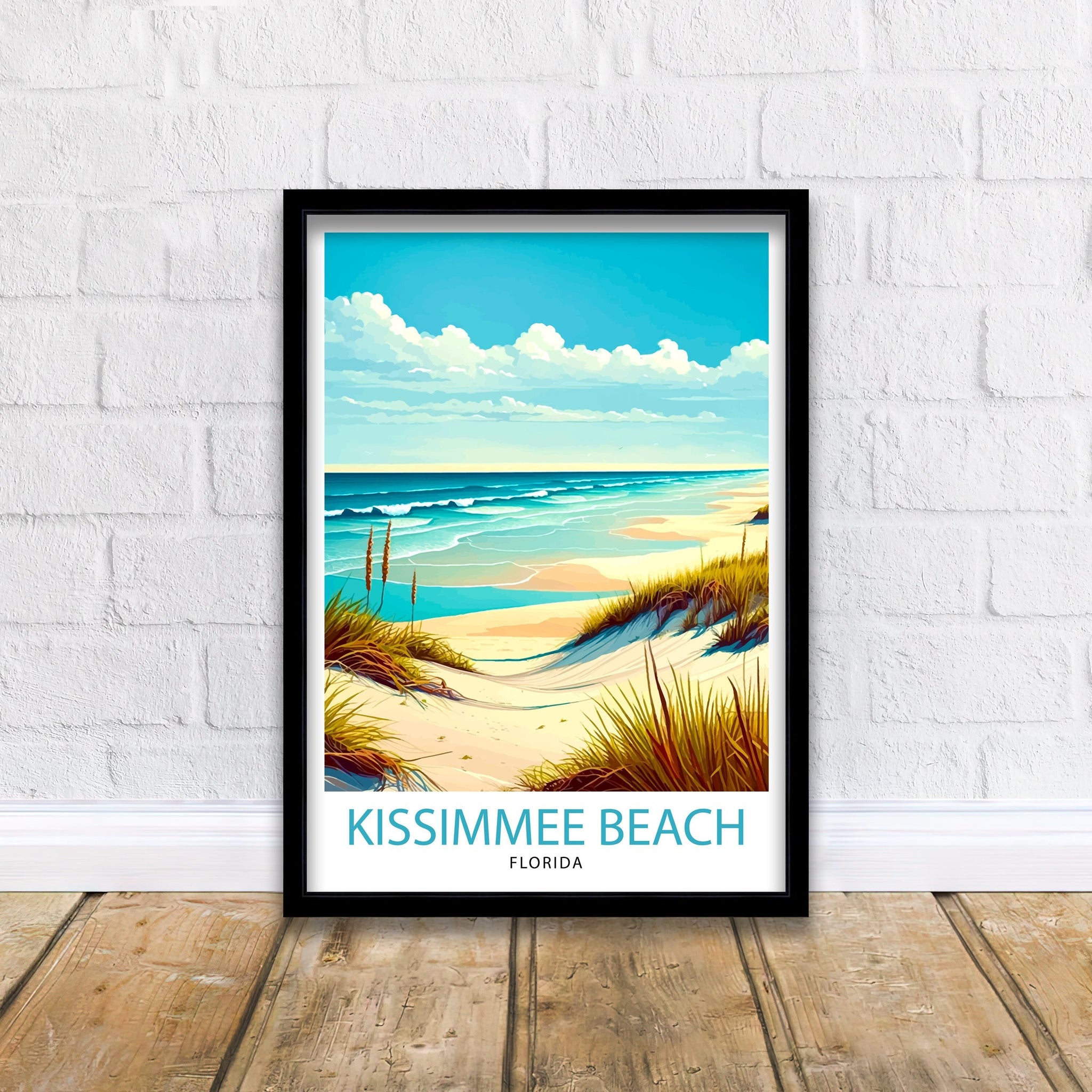 Kissimmee Florida Travel Print| Kissimmee Wall Art Kissimmee Cityscape Print Florida Travel Poster Kissimmee Home Decor Gift for Travelers