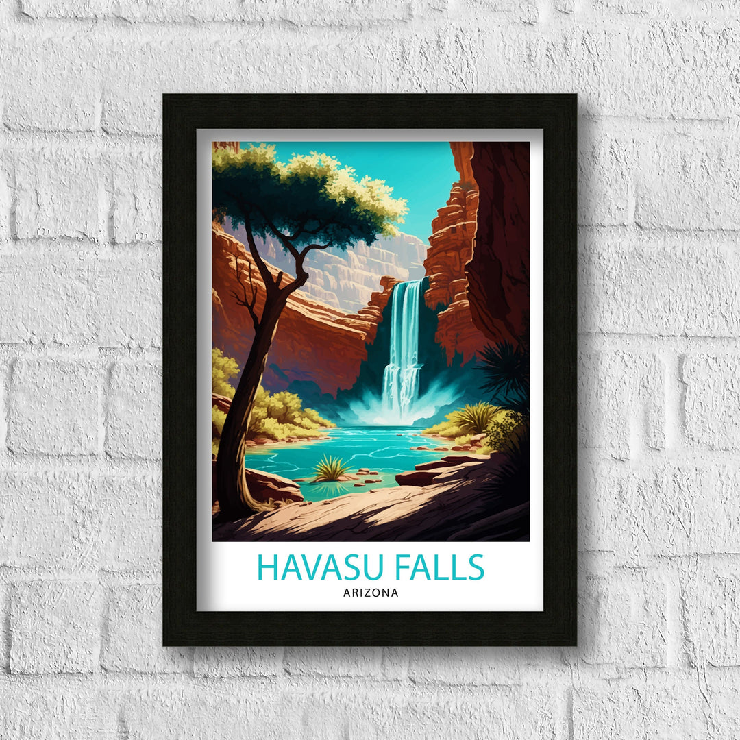 Havasu Falls Arizona Travel Poster|