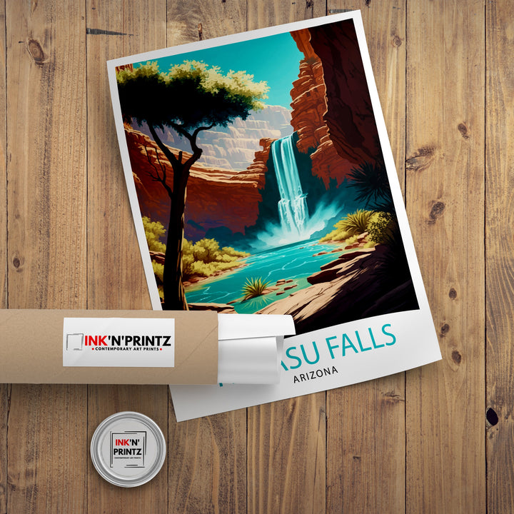 Havasu Falls Arizona Travel Poster|