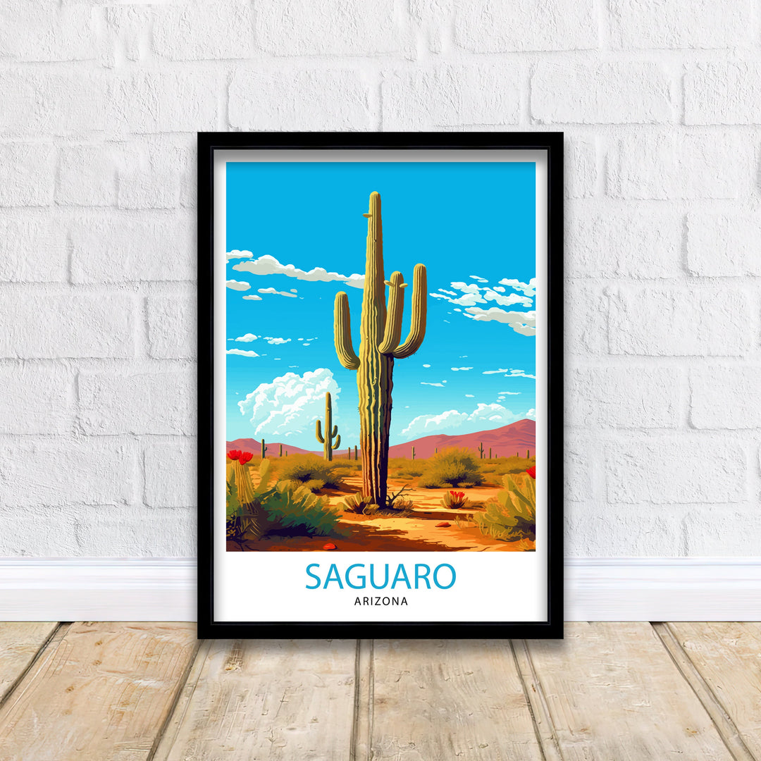 Saguaro Arizona Travel Poster Saguaro