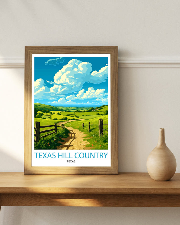 Texas Hill Country Travel Poster