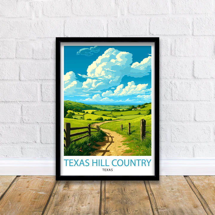 Texas Hill Country Travel Poster