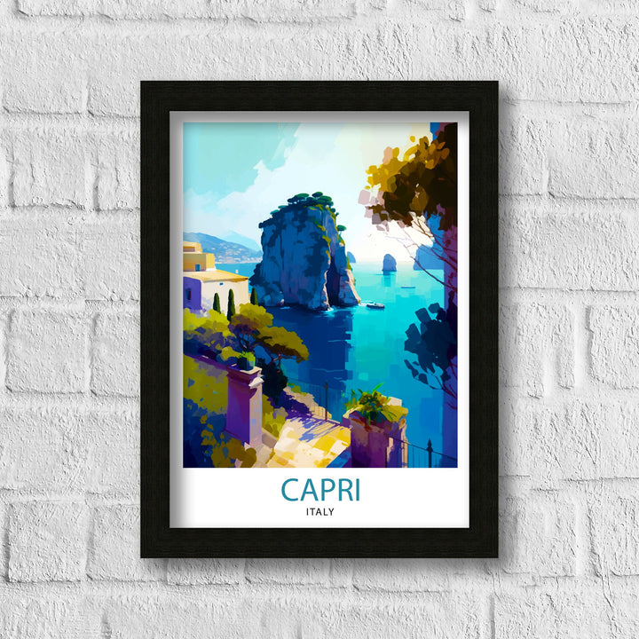 Capri Italy Travel Poster Capri