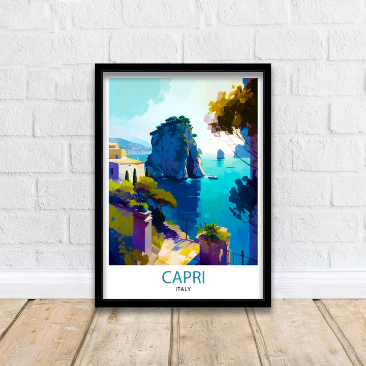 Capri Italy Travel Poster Capri